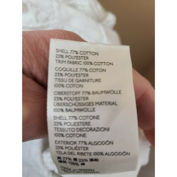 By Anthropologie White Ribbed Sleeveless Scoop Neck Tank Top Medium - Picture 7 of 9